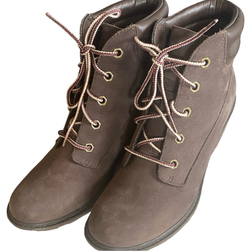 Timberland - Earthkeepers, Wedge heel,Lace up boots, Women’s size 6, Brown suede